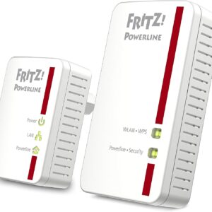 Power Line con WiFi integrato AVM Fritz! 540E Kit - interfaccia in italiano, lan max 500mbit/s wifi max 300mbit/s, mesh